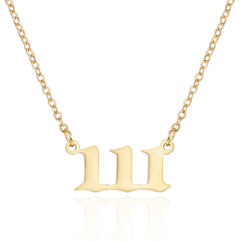 Angel Number Lucky Numbers Necklaces 111 222 333 444 555 777 888 999 666 000